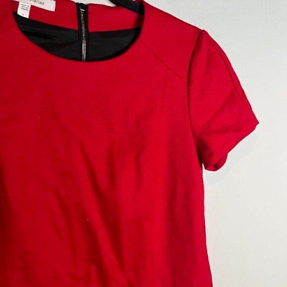 Judith & Charles red wool blend shift dress - Picture 2 of 5